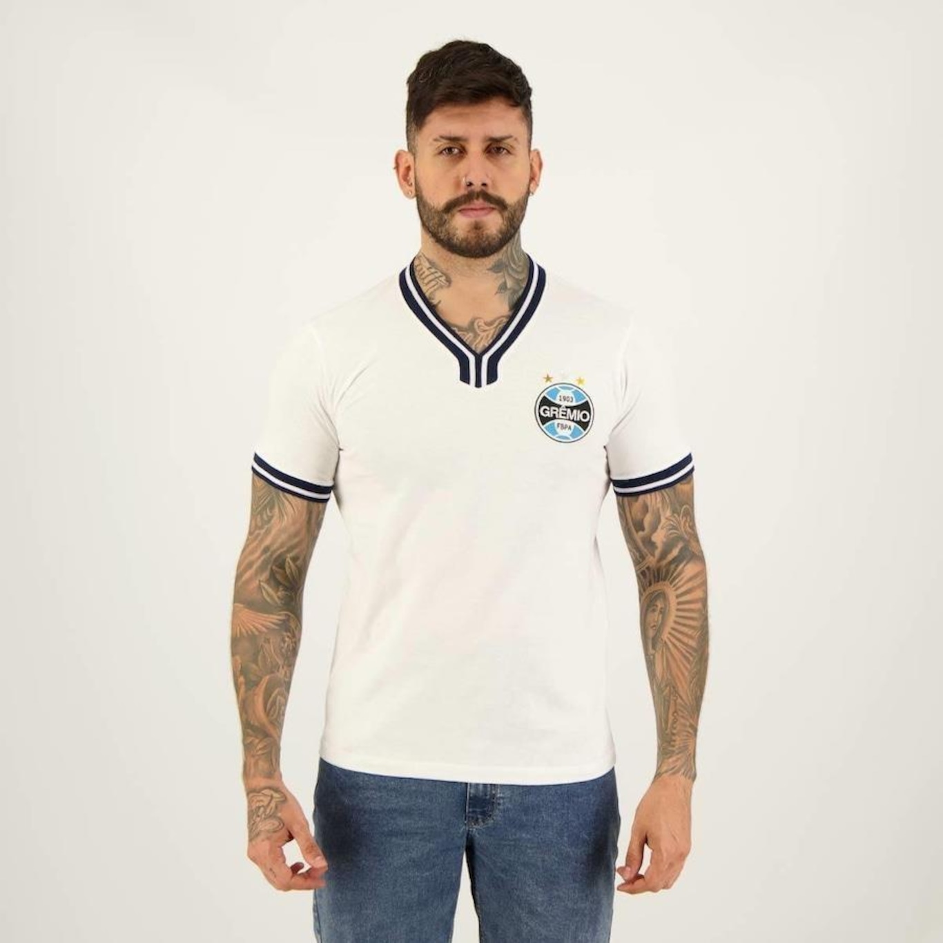 Camiseta do Grêmio SPR Vintage - Masculina - Foto 2