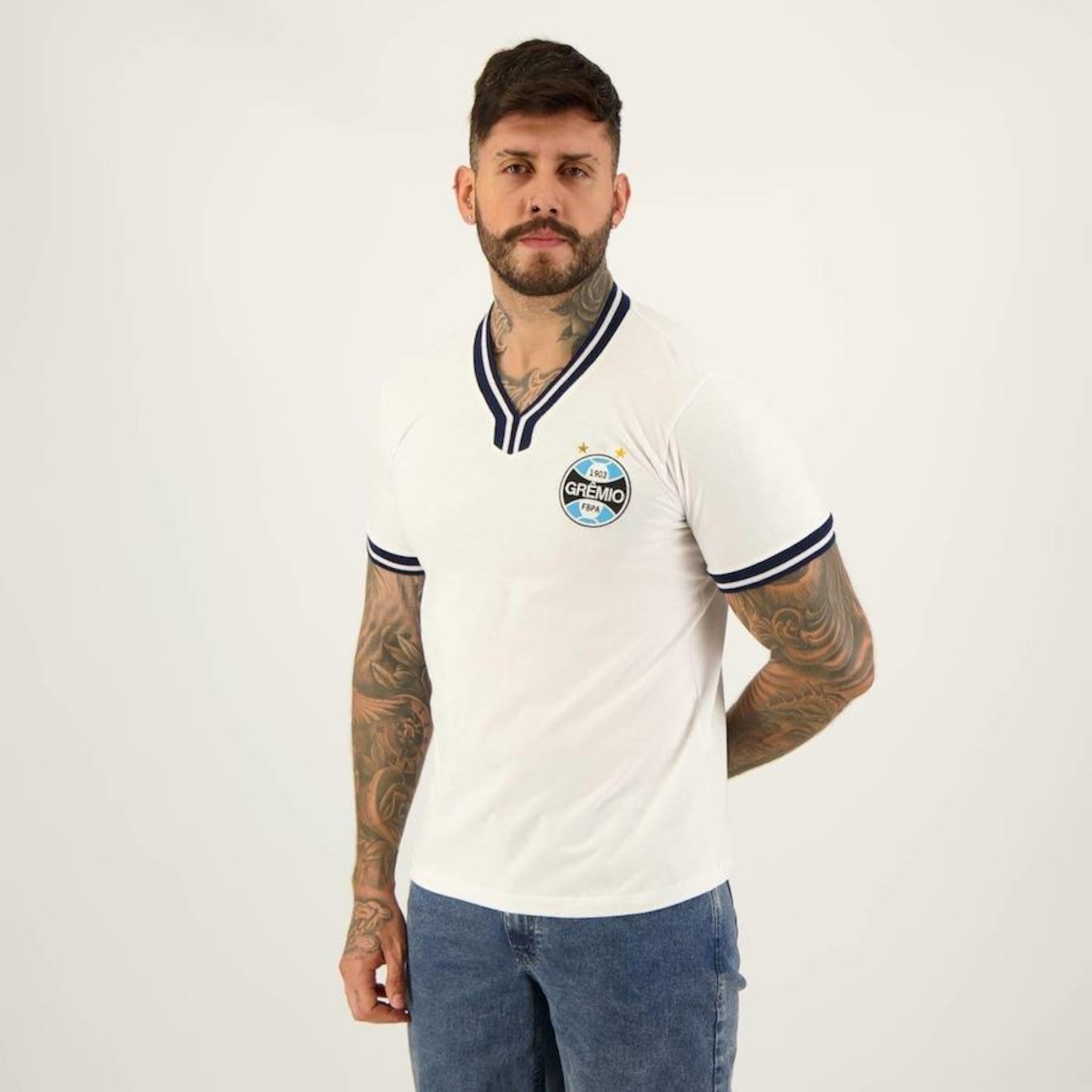 Camiseta do Grêmio SPR Vintage - Masculina - Foto 3