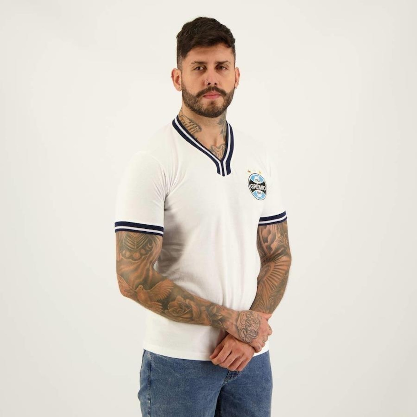 Camiseta do Grêmio SPR Vintage - Masculina - Foto 5