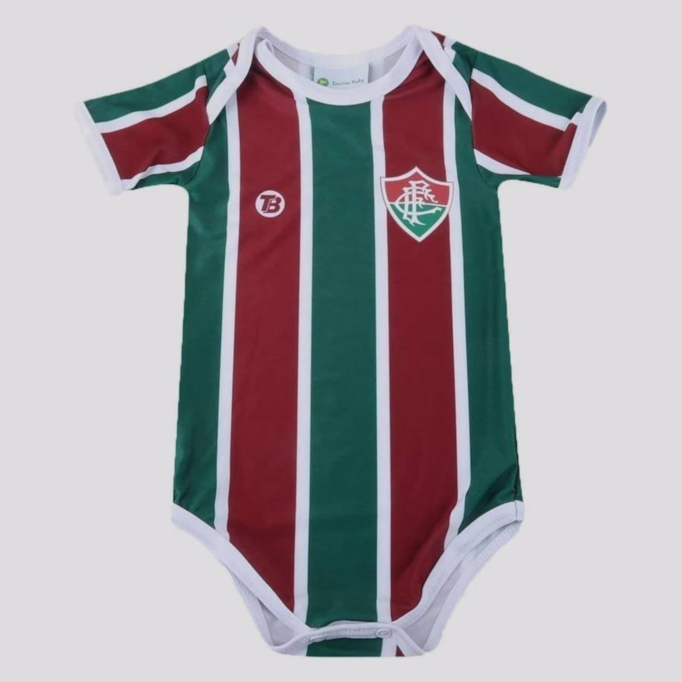 Body do Fluminense Torcida Baby Listrado UV - Infantil - Foto 1