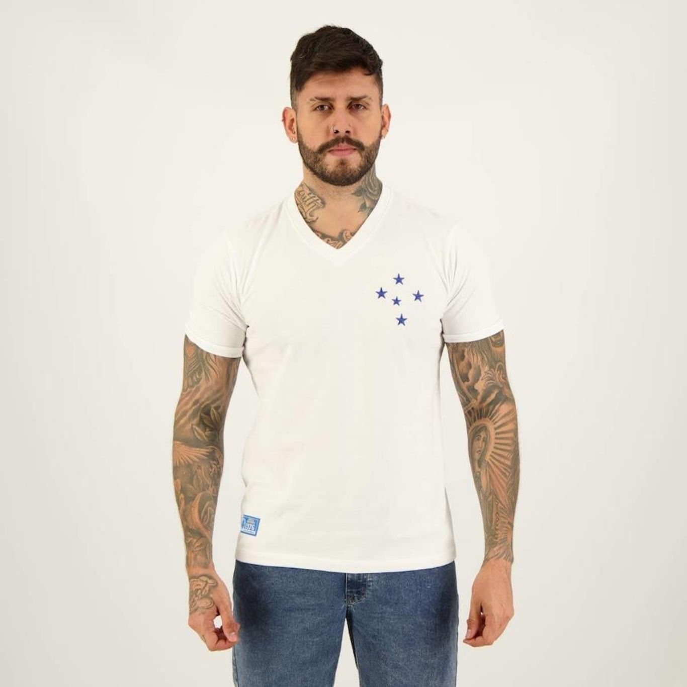 Camiseta do Cruzeiro SPR Retrô 1976 Away - Masculina - Foto 4