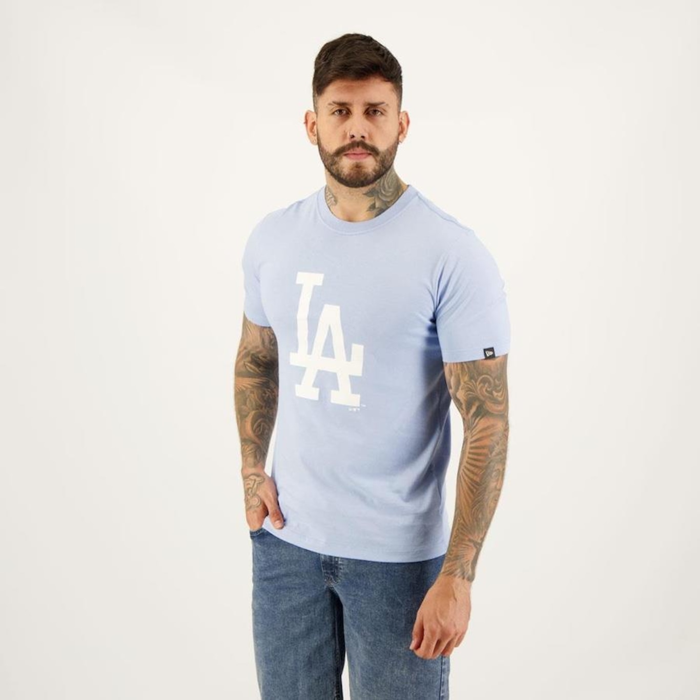 Camiseta New Era MLB Los Angeles Dodgers Essentials - Masculina - Foto 2