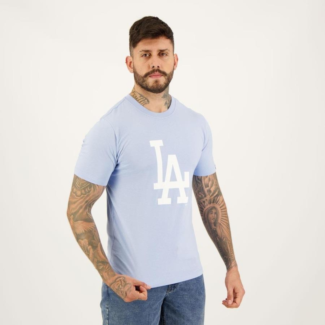 Camiseta New Era MLB Los Angeles Dodgers Essentials - Masculina - Foto 5