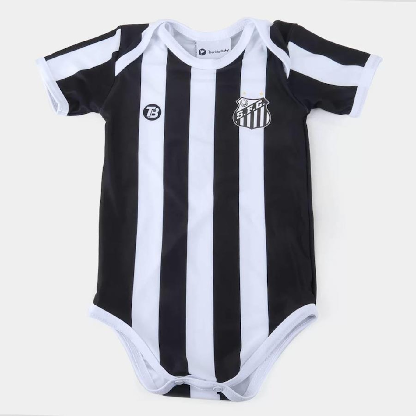 Body Do Santos Torcida Baby Uv Listrado - Infantil - Foto 1