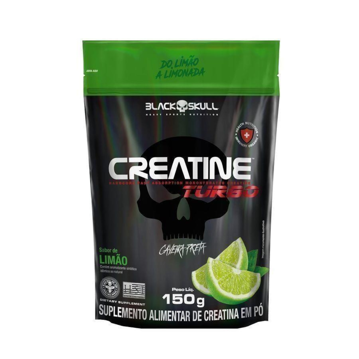 Creatina Turbo Black Skull Refil - 150g - Foto 1