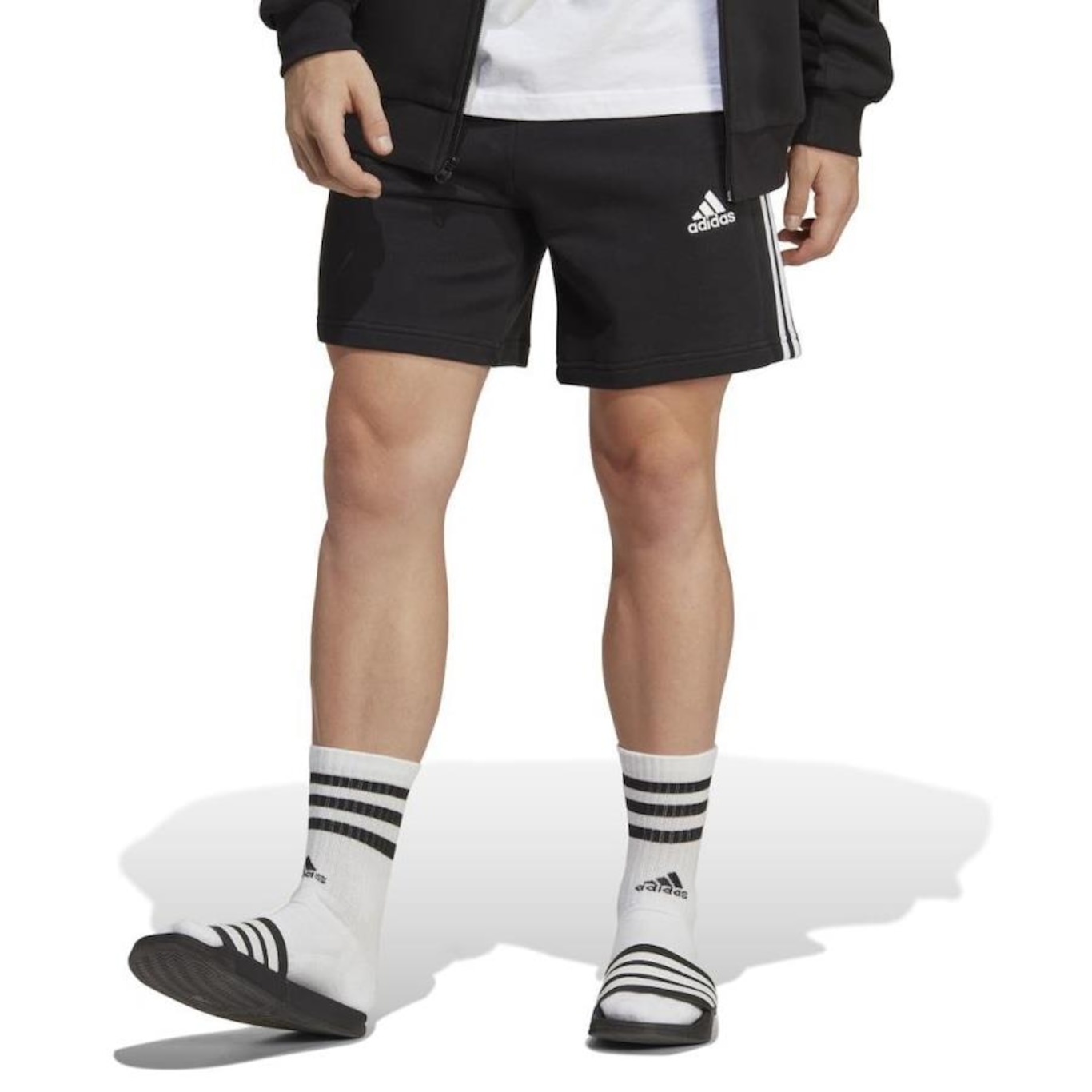 Shorts adidas Essentials 3-Stripes - Masculino - Foto 2