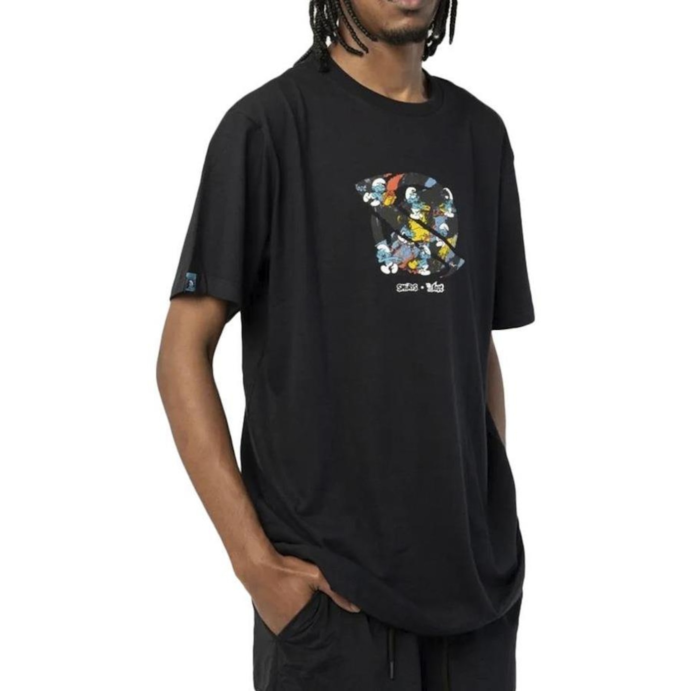 Camiseta Lost Smurfs Saturn - Masculina - Foto 1