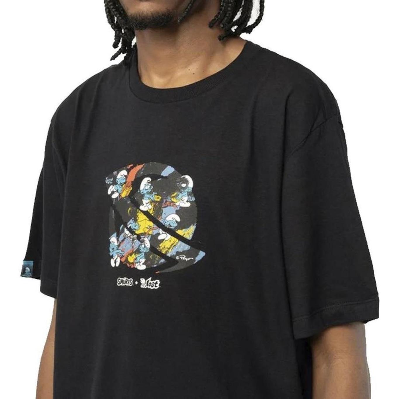 Camiseta Lost Smurfs Saturn - Masculina - Foto 2