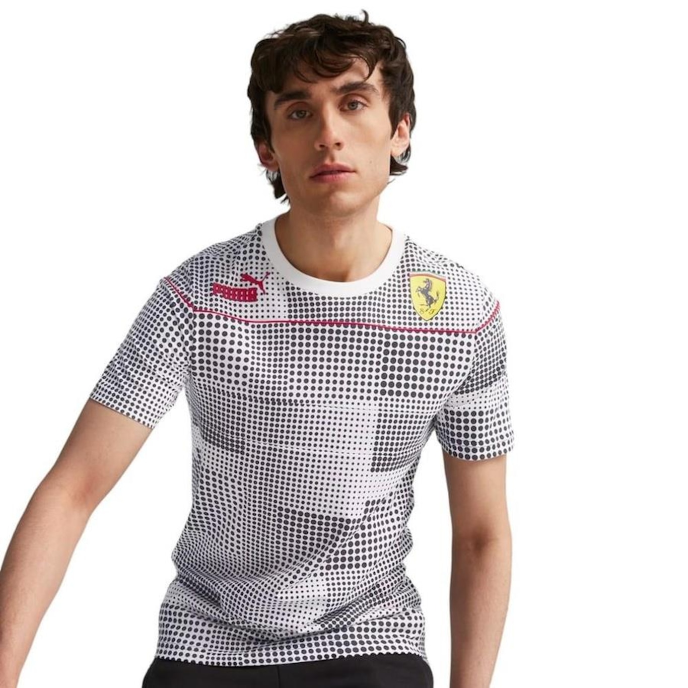 Camiseta Puma Scuderia Ferrari Race Camo - Masculina - Foto 1