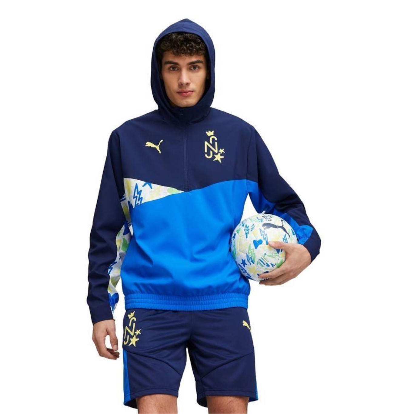 Jaqueta com Capuz Neymar Jr Puma Football - Masculina - Foto 4