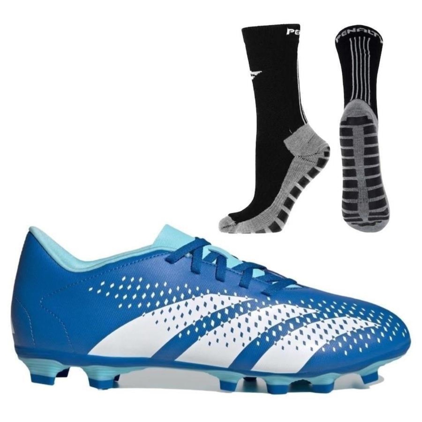 Chuteira de Campo adidas Predator Accuracy.4 + 1 Par de Meias Antiderrapante - Adulto - Foto 1