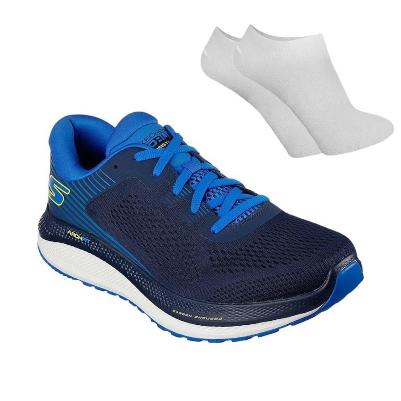 Kit Tênis Skechers Go Run + Par de Meia - Masculino - Foto 1