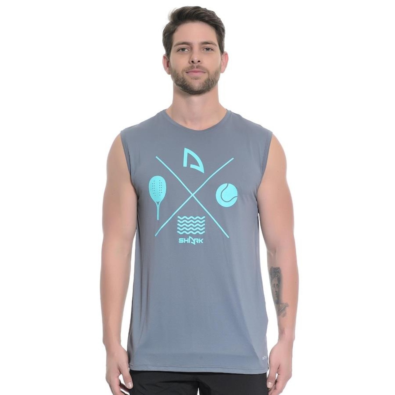 Camiseta Regata Shark Machão Shm22037 - Masculina - Foto 1