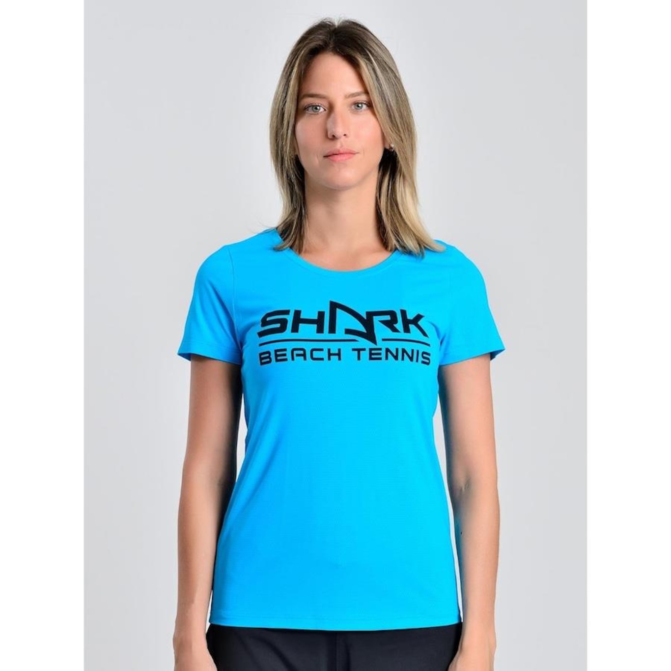 Camiseta Baby Look Shark Shf23I060 - Feminina - Foto 1