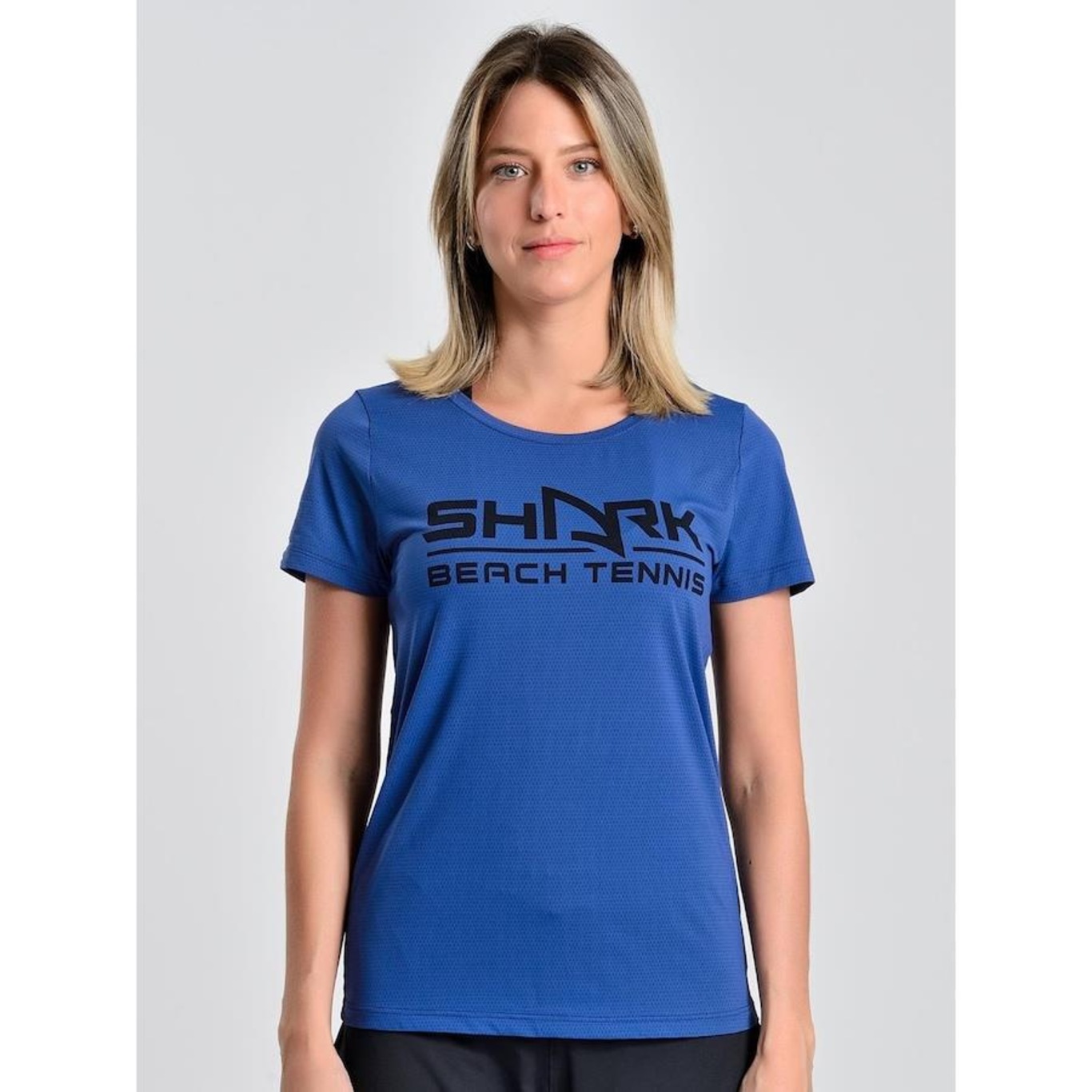 Camiseta Baby Look Shark Shf23I060 - Feminina - Foto 1