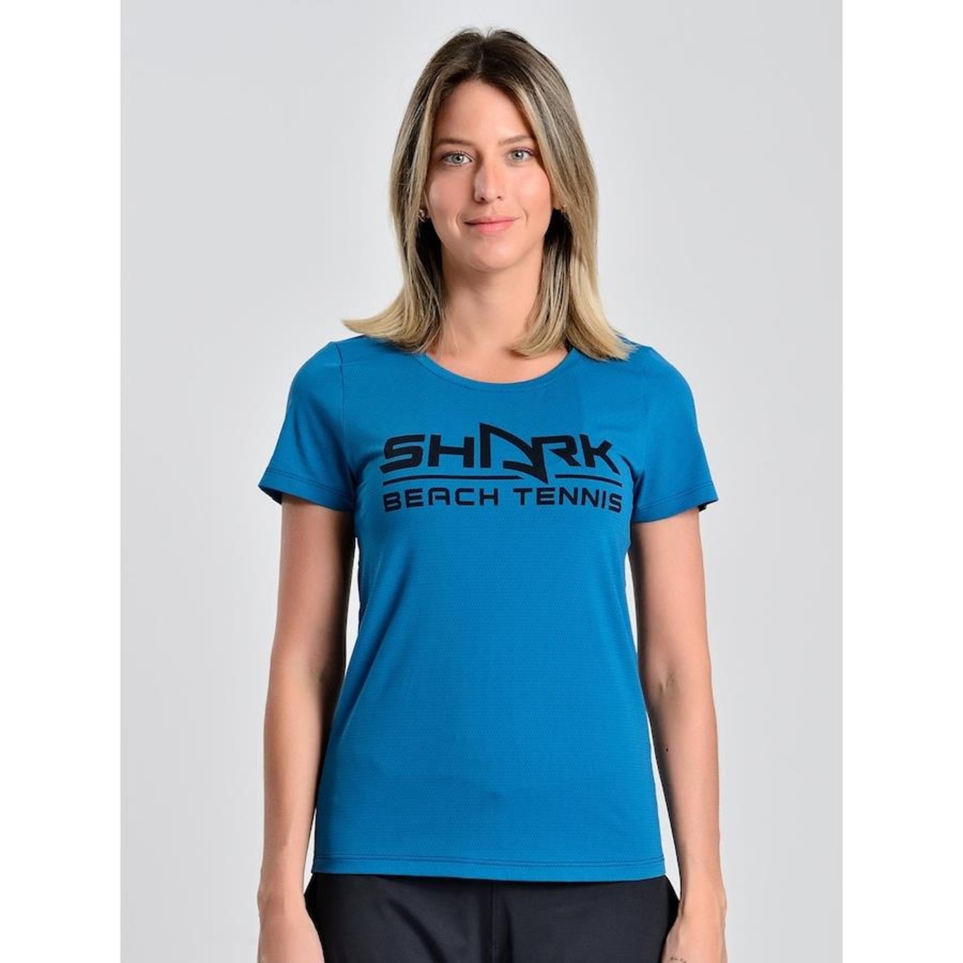 Camiseta Baby Look Shark Shf23I060 - Feminina - Foto 1