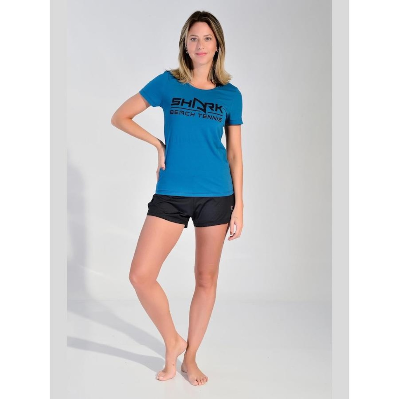 Camiseta Baby Look Shark Shf23I060 - Feminina - Foto 3