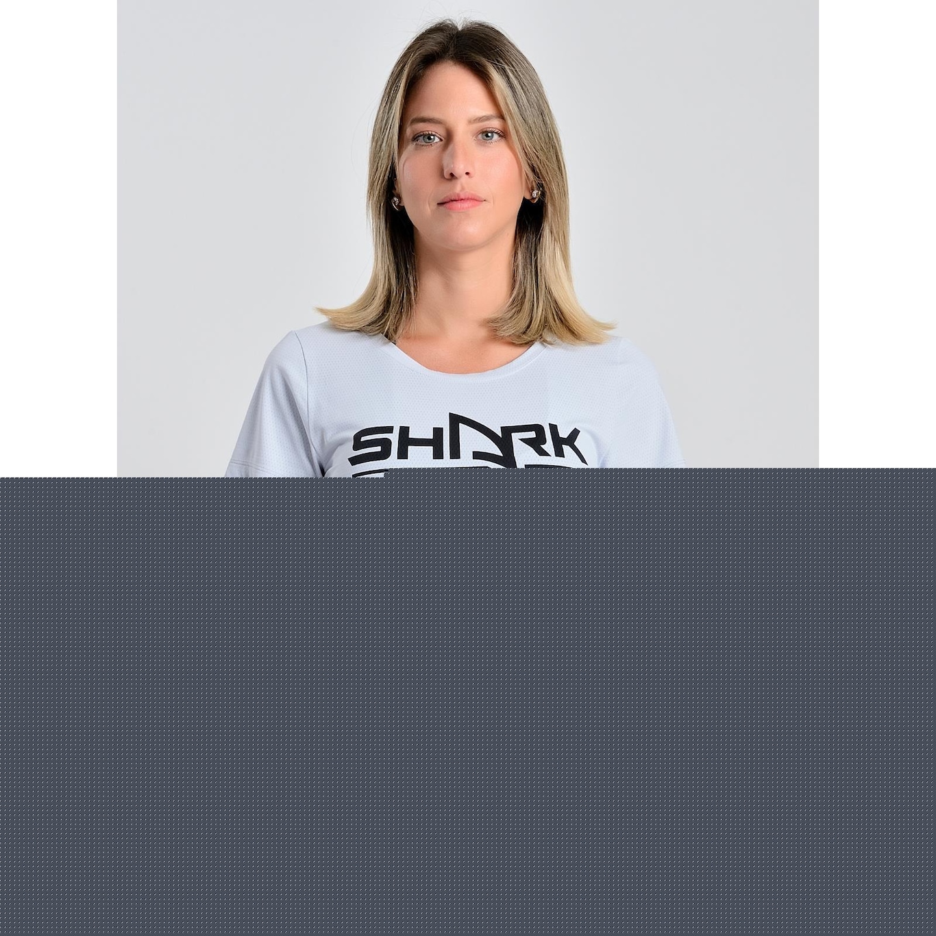 Camiseta Baby Look Shark Shf23I060 - Feminina - Foto 1