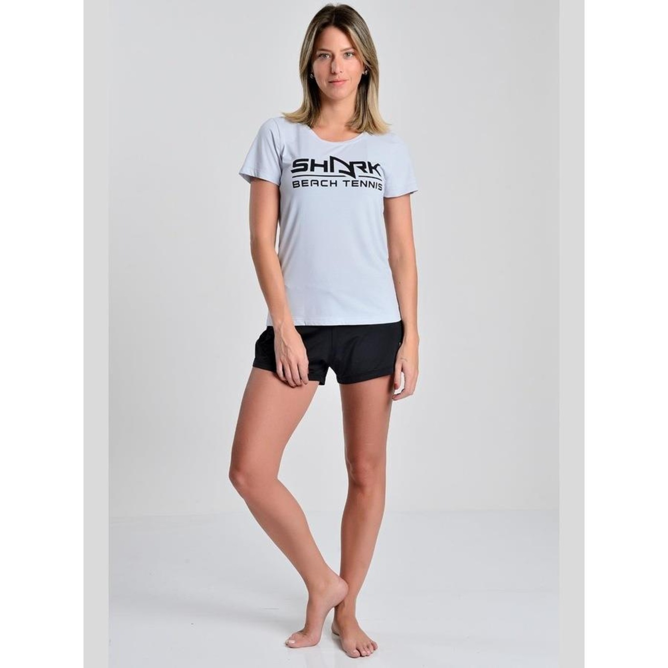 Camiseta Baby Look Shark Shf23I060 - Feminina - Foto 4