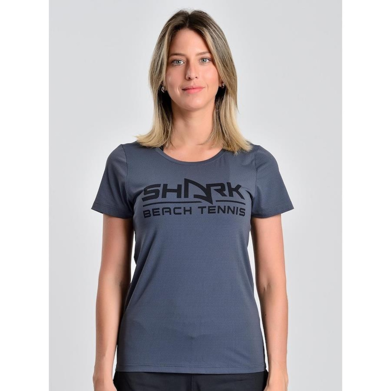 Camiseta Baby Look Shark Shf23I060 - Feminina - Foto 1