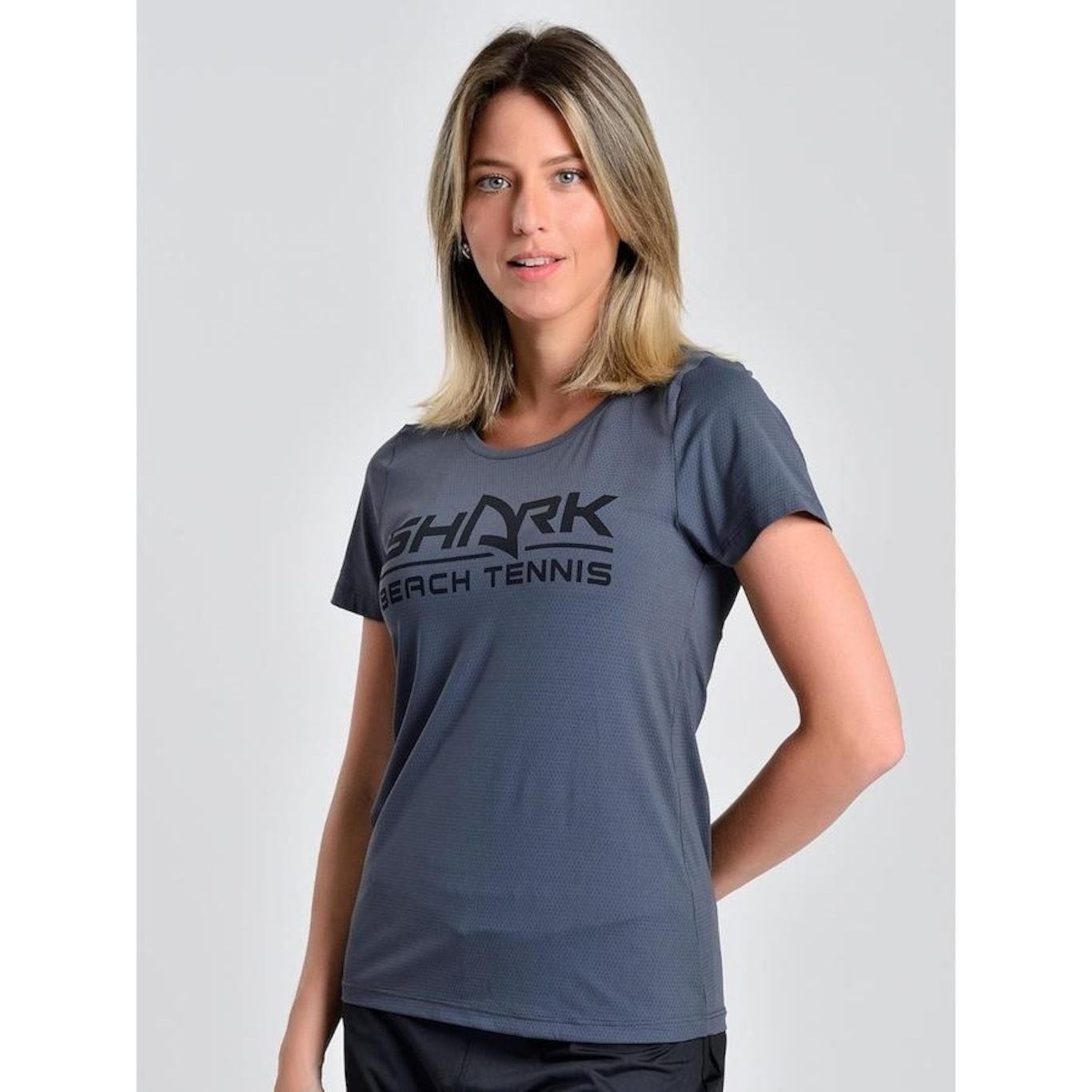 Camiseta Baby Look Shark Shf23I060 - Feminina - Foto 3