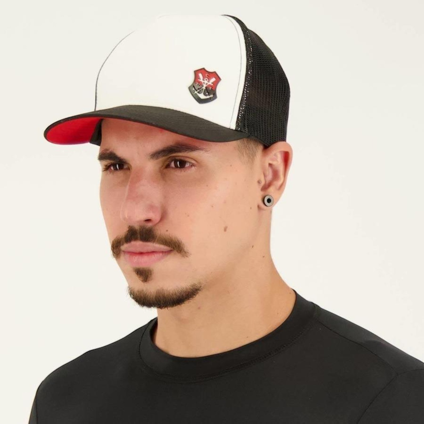 Boné Aba Curva do Flamengo Supercap Americano - Snapback - Adulto - Foto 5