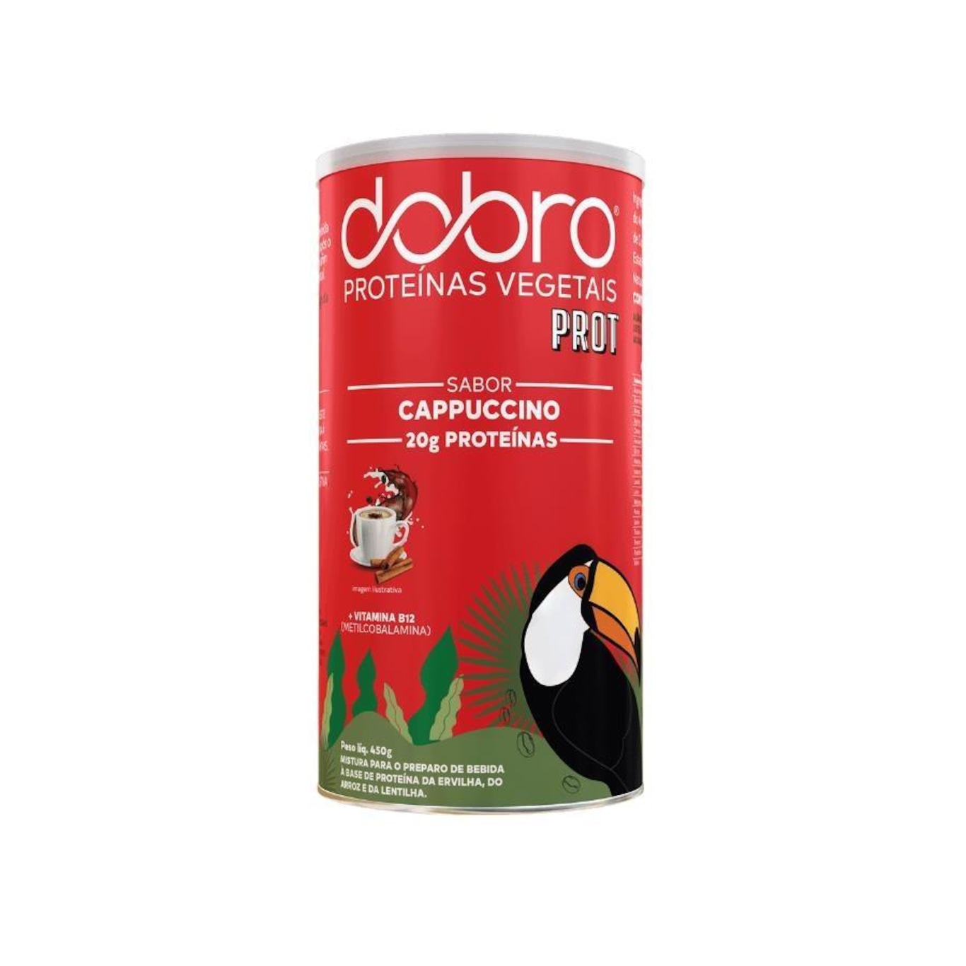 Proteína Dobro - Cappuccino - 450g - Foto 1