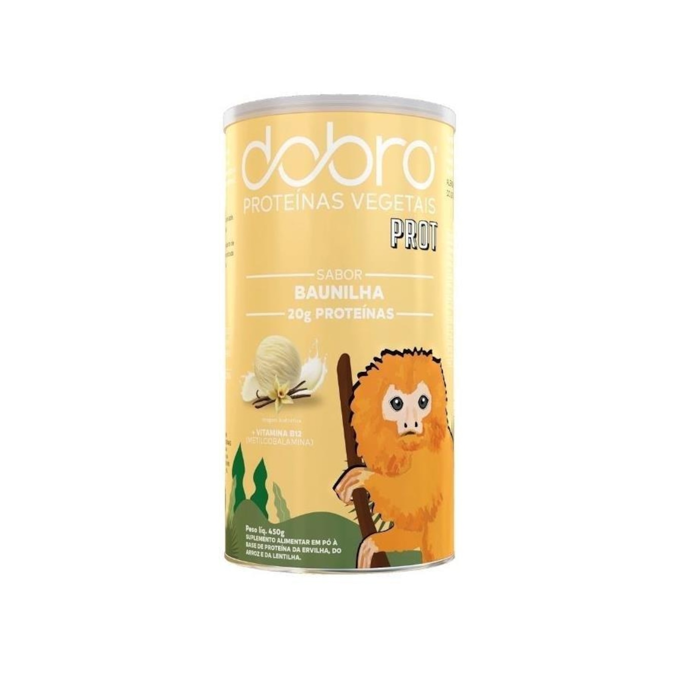 Proteína Dobro - Baunilha - 450g - Foto 1