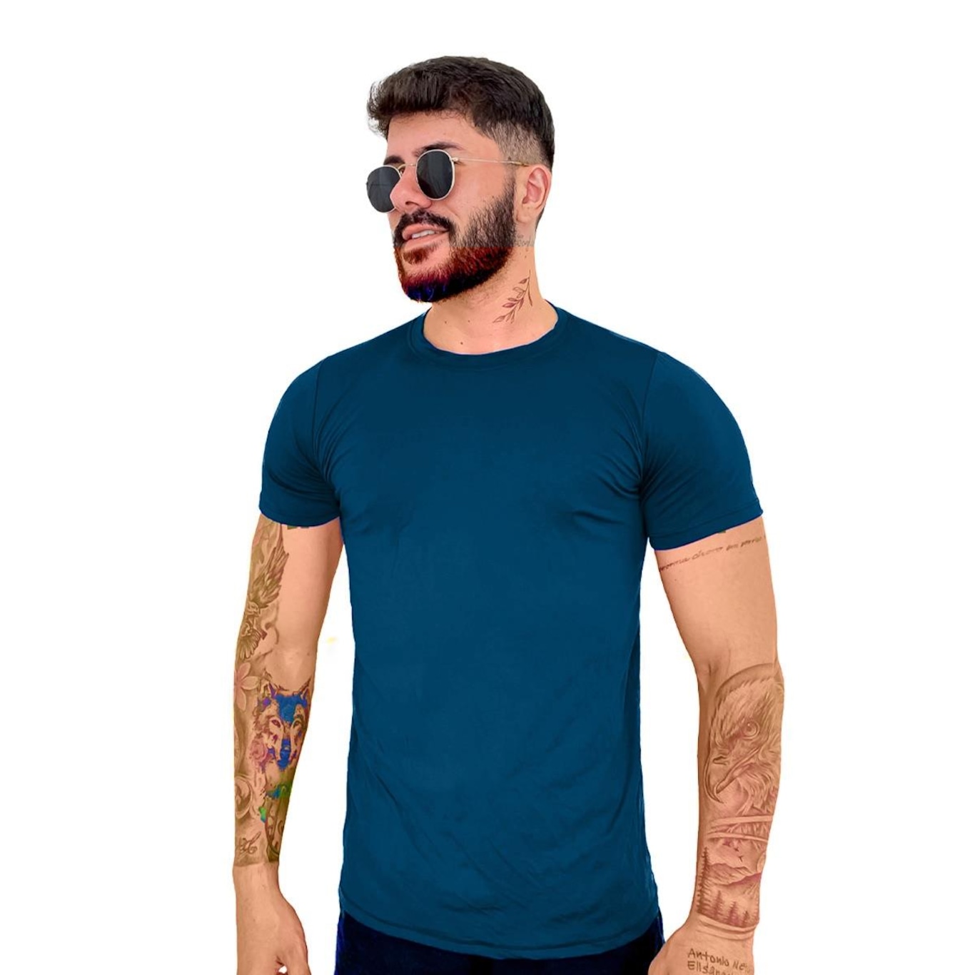 Camisa Térmica Performance Moda Dry Academia Treino Corrida Uv 50+ Lisa Fit Básica - Masculina - Foto 2