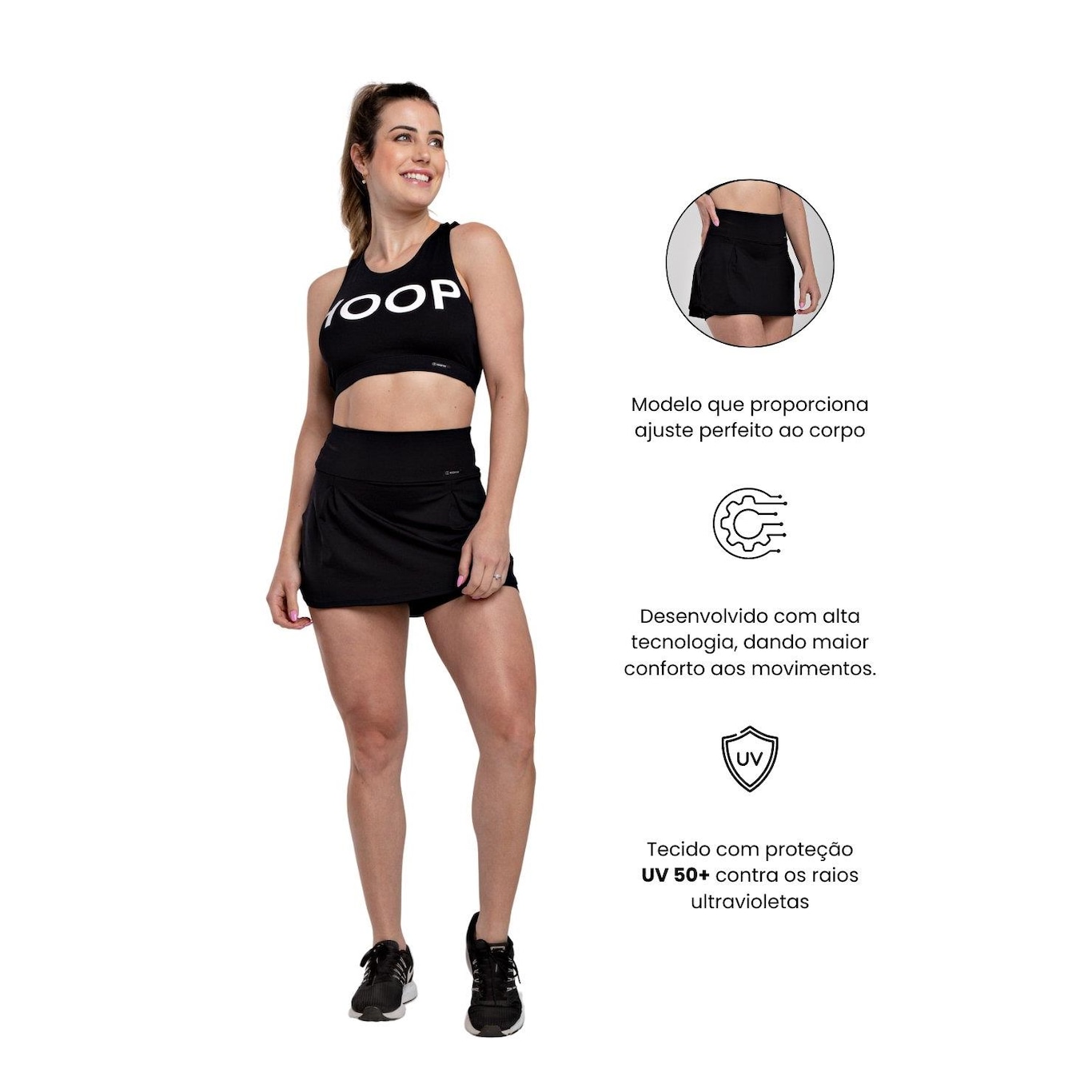 Shorts Saia  Esportivo Hoop Fit - Feminino - Foto 2