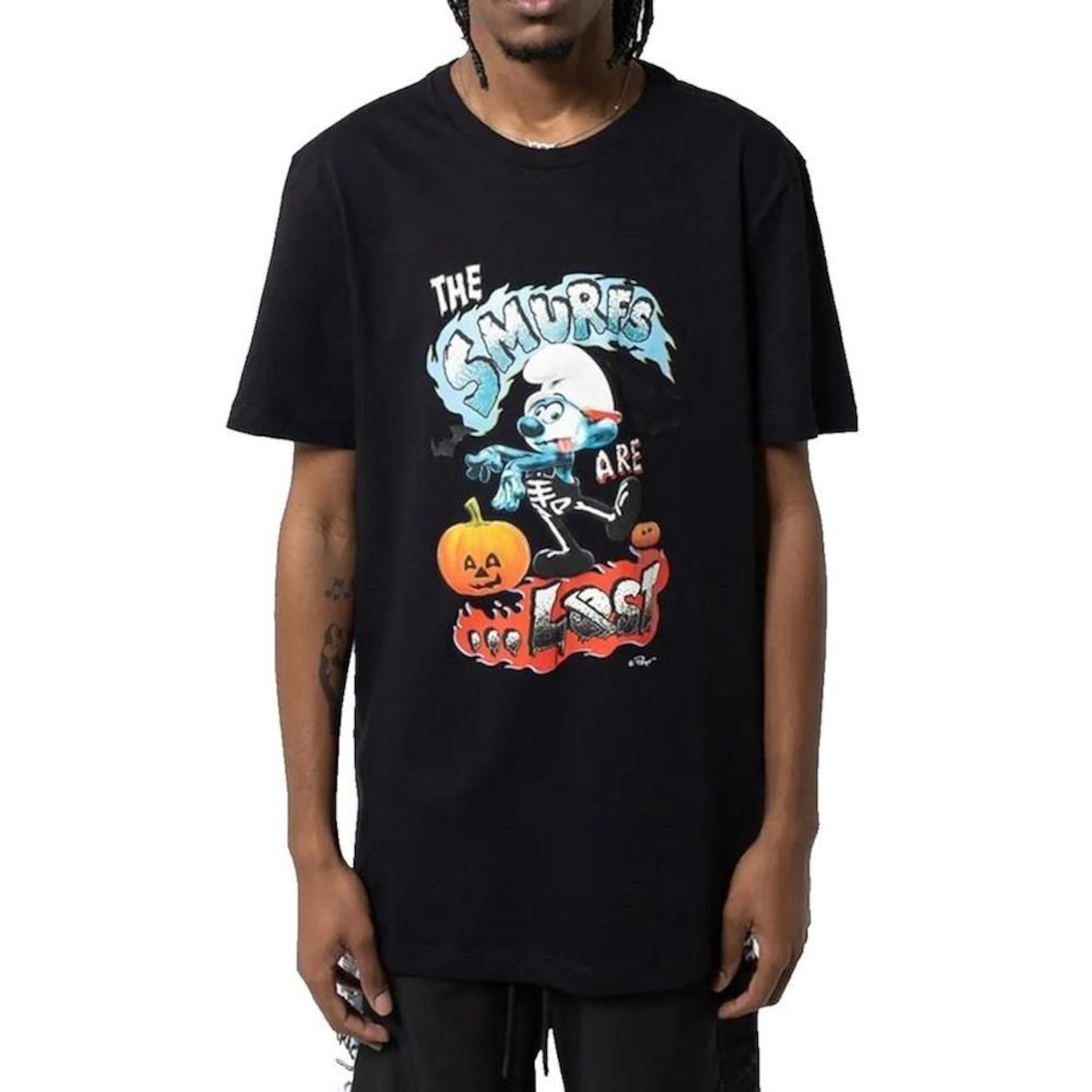 Camiseta Lost + Smurfs Halloween - Masculina - Foto 1