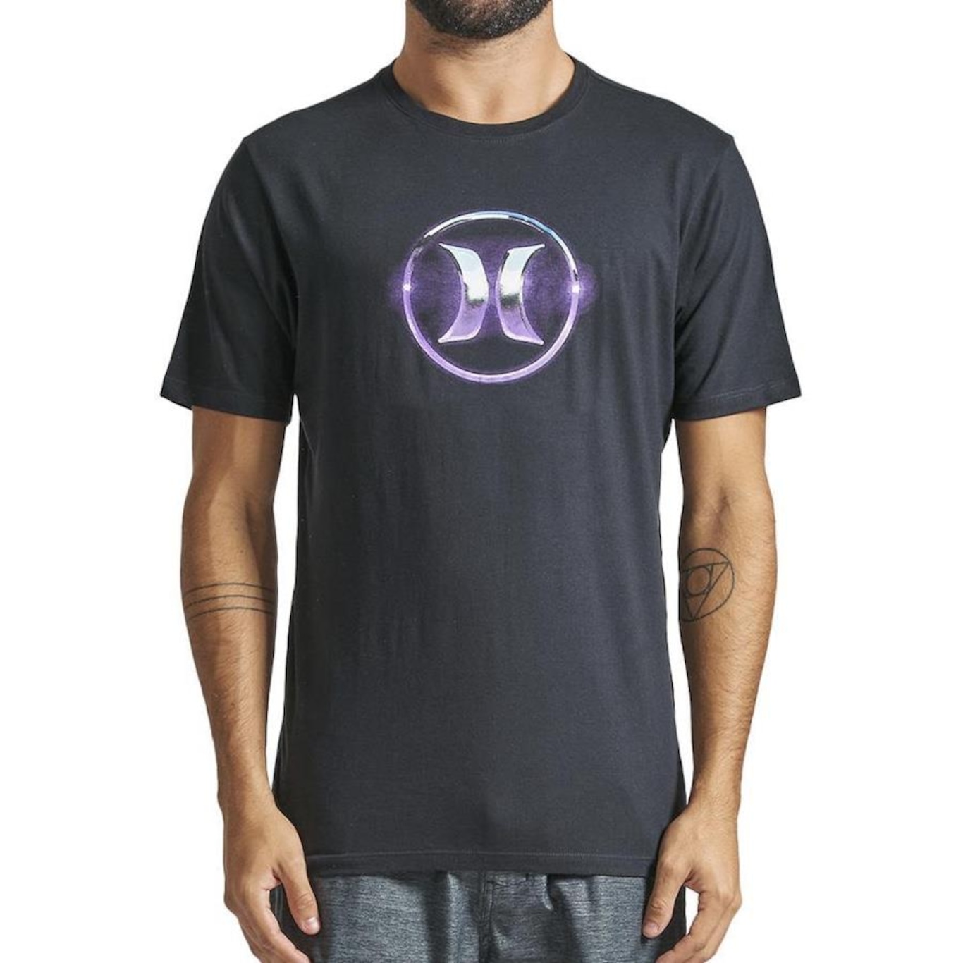 Camiseta Hurley Chrome Icon Sm24 - Masculina - Foto 1