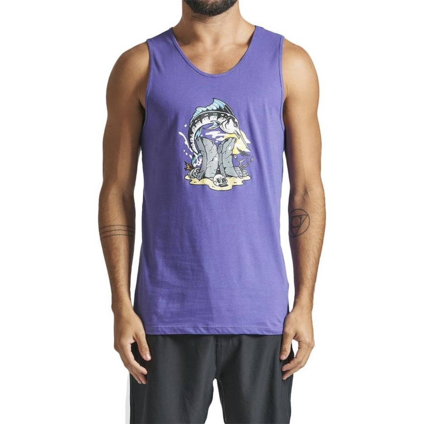 Camiseta Regata Hurley Bedrock Sm24 - Masculina - Foto 1