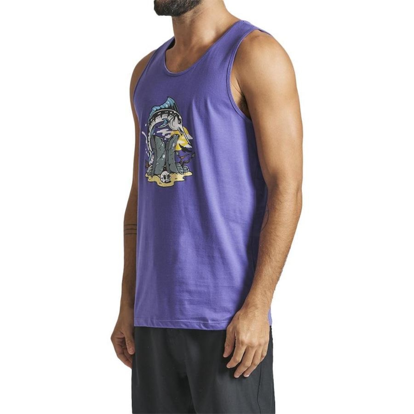 Camiseta Regata Hurley Bedrock Sm24 - Masculina - Foto 3