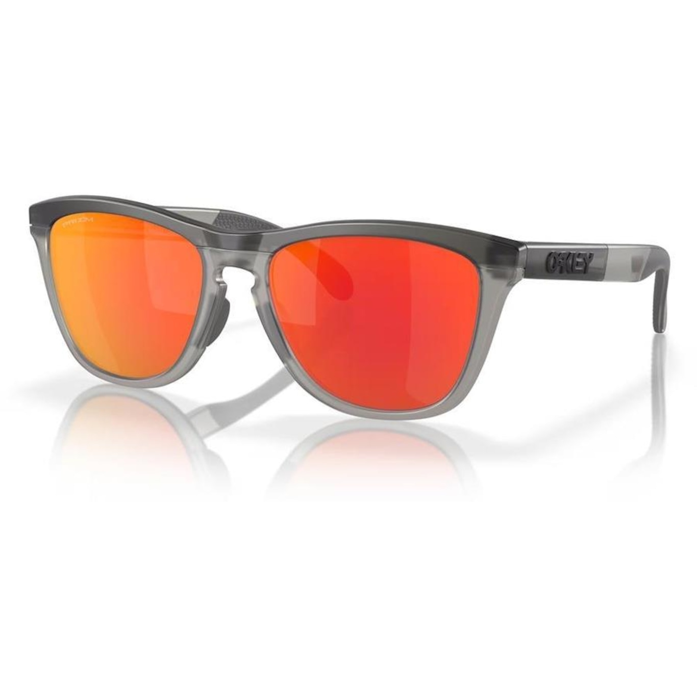 Óculos de Sol Unissex Oakley Frogskins Matte Grey Smoke Grey Ink - Foto 1