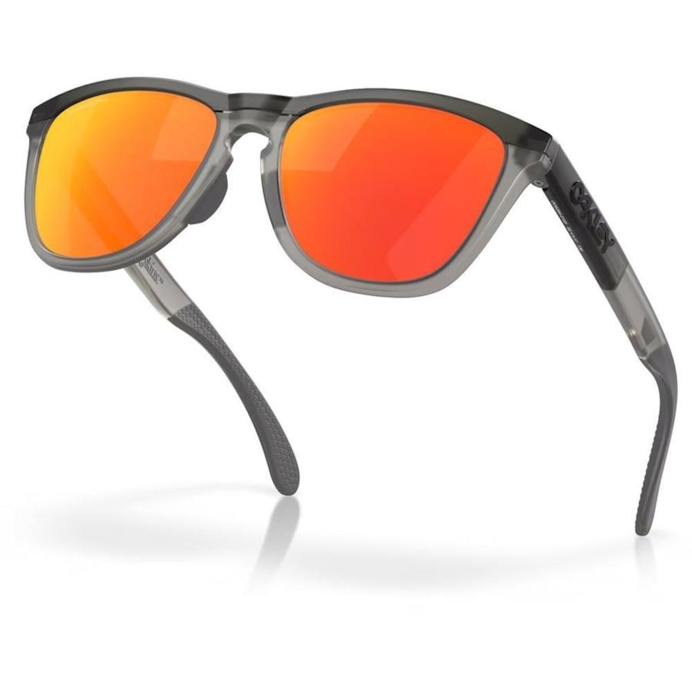 Óculos de Sol Unissex Oakley Frogskins Matte Grey Smoke Grey Ink - Foto 3