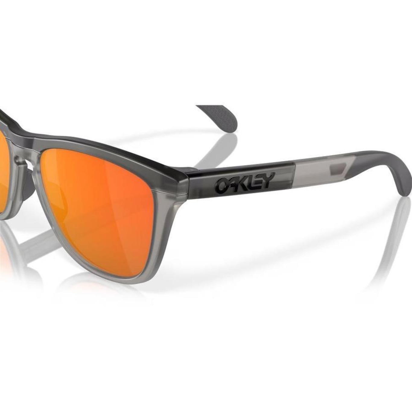 Óculos de Sol Unissex Oakley Frogskins Matte Grey Smoke Grey Ink - Foto 6