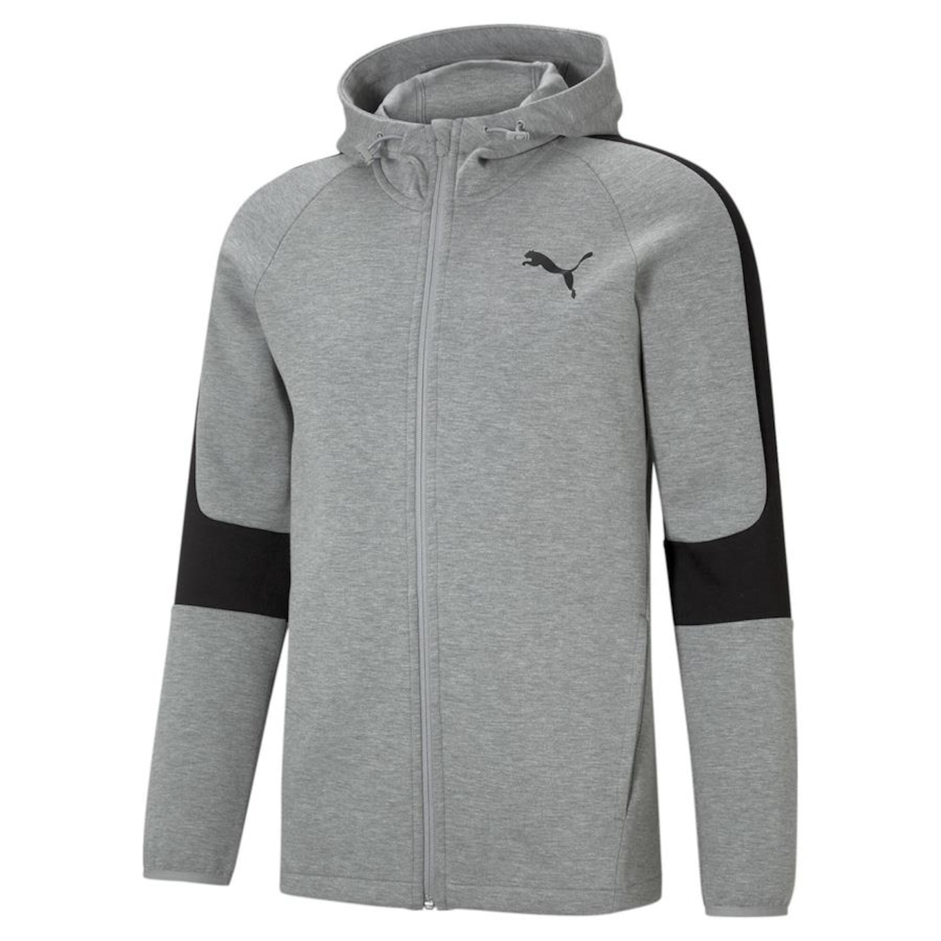 Jaqueta de Moletom com Capuz Puma Evostripe Core Malha Simples Full-Zip - Masculina - Foto 1