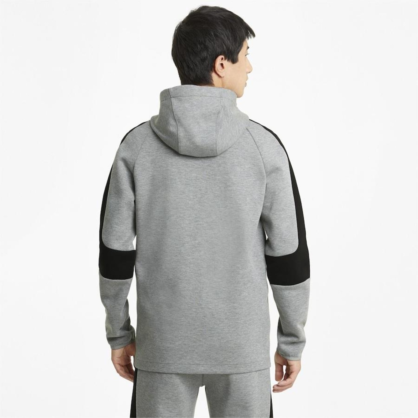 Jaqueta de Moletom com Capuz Puma Evostripe Core Malha Simples Full-Zip - Masculina - Foto 4