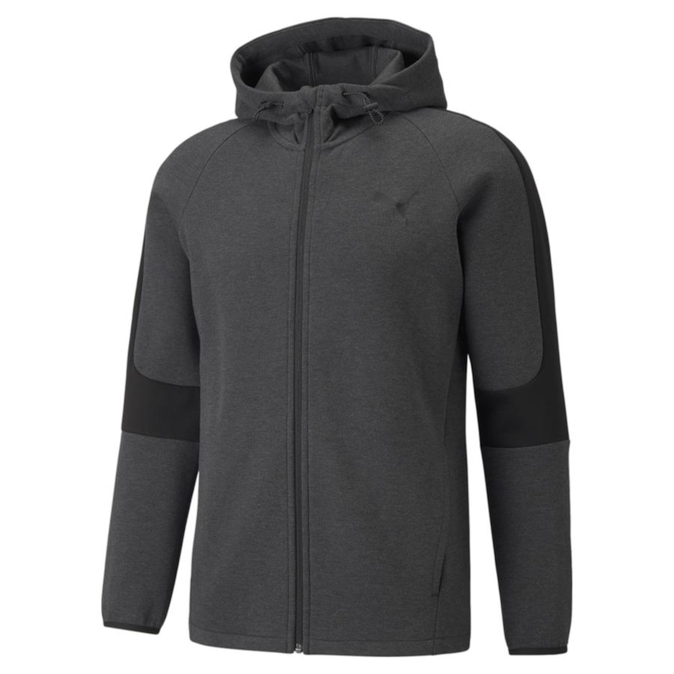 Jaqueta de Moletom com Capuz Puma Evostripe Core Malha Simples Full-Zip - Masculina - Foto 1