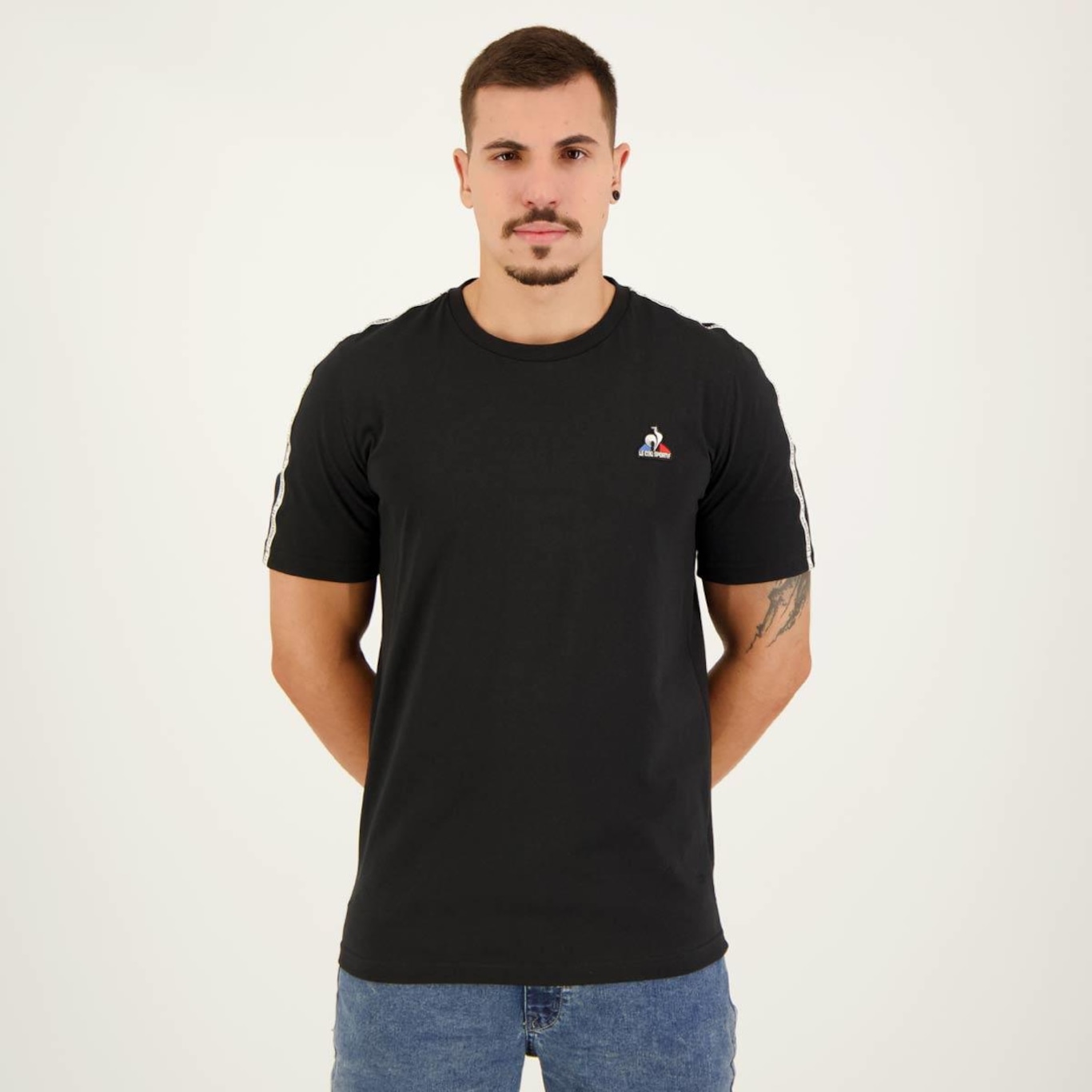 Camiseta Le Coq Sportif N°1 Stripes - Masculina - Foto 1