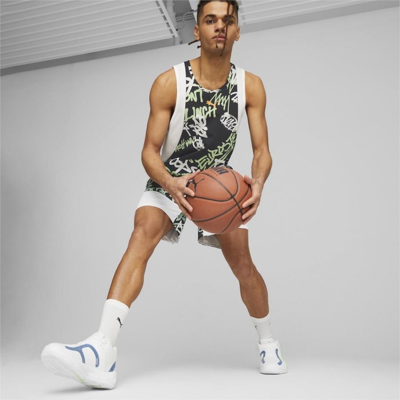 Shorts Puma Jamboree Estampado Basketball - Masculino - Foto 6