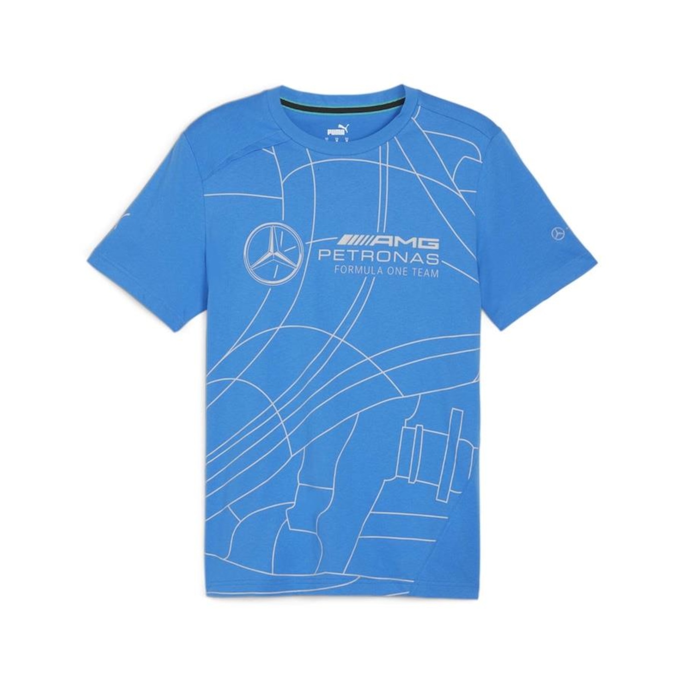 Camiseta Puma Mercedes-Amg Petronas Statement Motorsport - Masculina - Foto 1