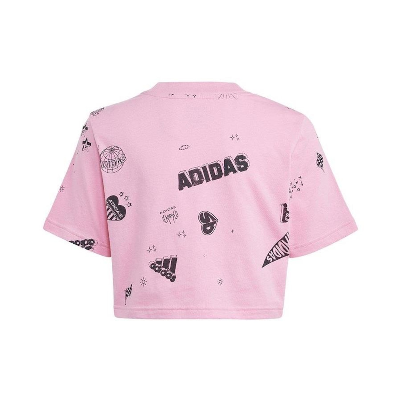 Blusa Cropped adidas Brand Love - Infantil - Foto 2