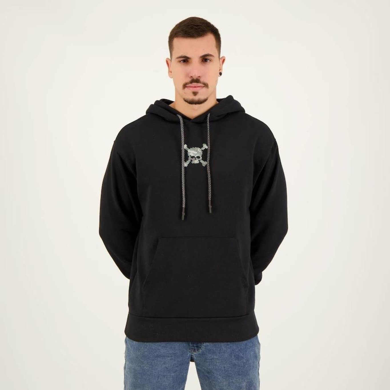 Blusa de Moletom Masculina Oakley com Capuz Skull Heritage Hoodie em  Promoção