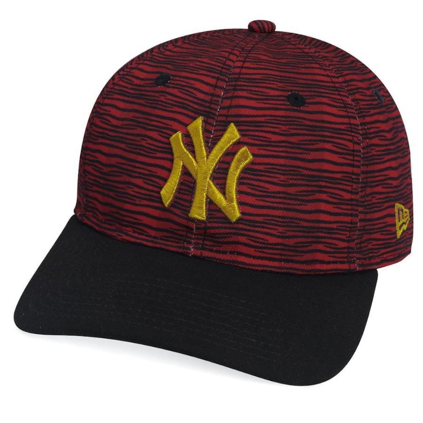 Boné Aba Curva New Era 9Twenty MLB Golden Culture New York Yankees Fullprint - Strapback - Adulto - Foto 1