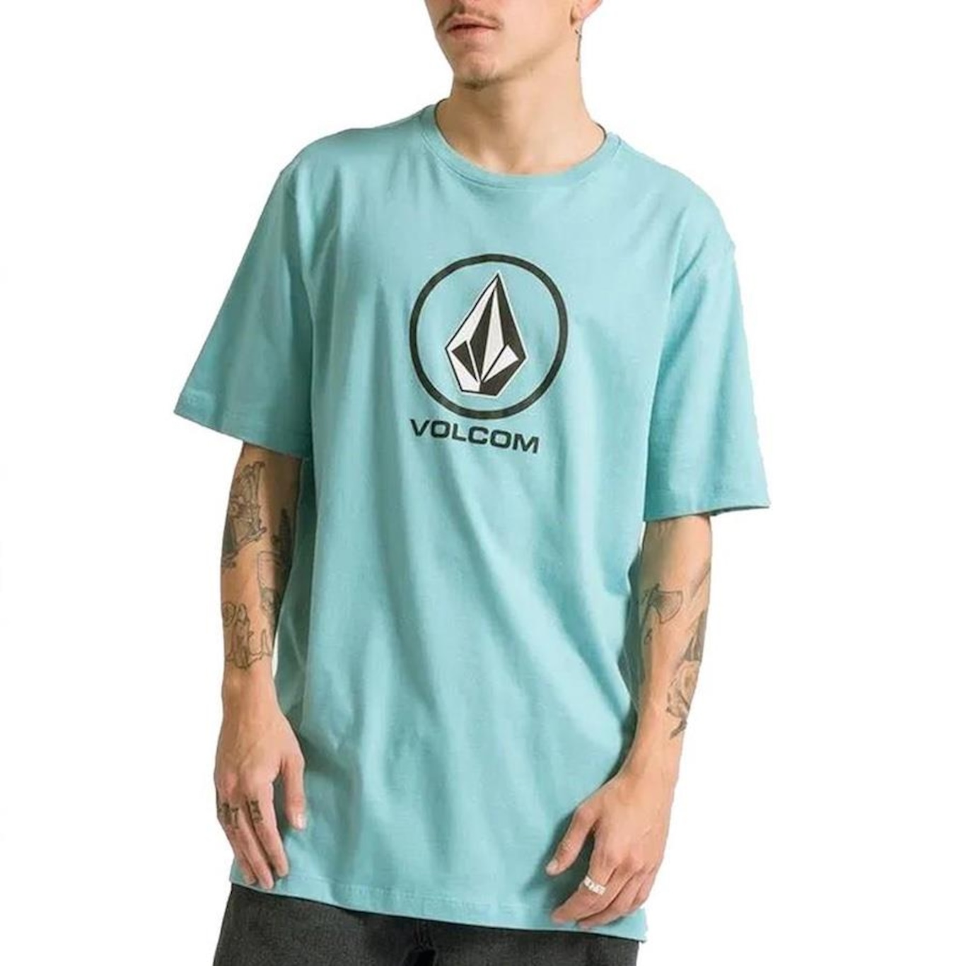 Camiseta Volcom Crisp Stone - Masculina - Foto 1