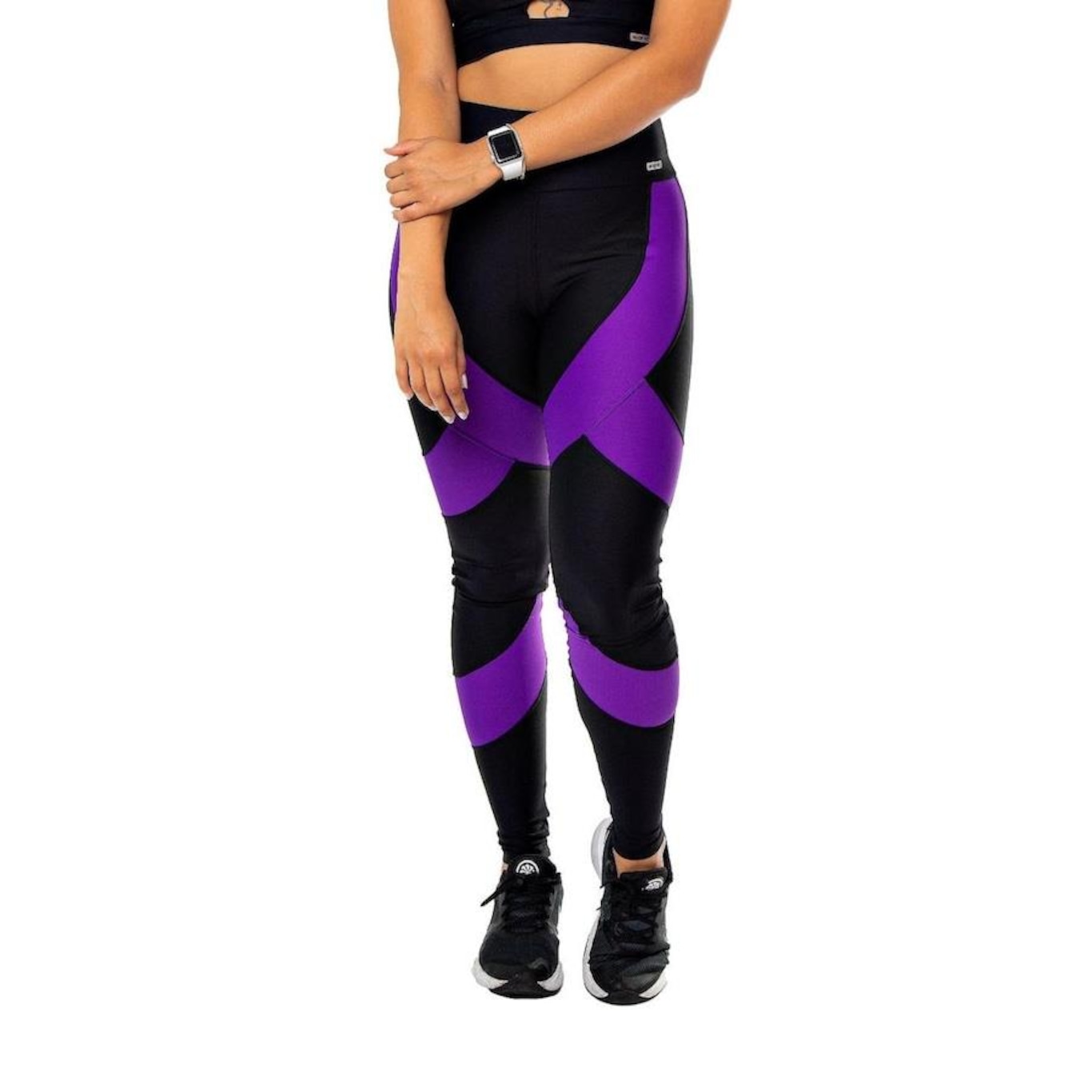 Calça Legging Hoopfit Cós Alto com Recortes - Feminina - Foto 2