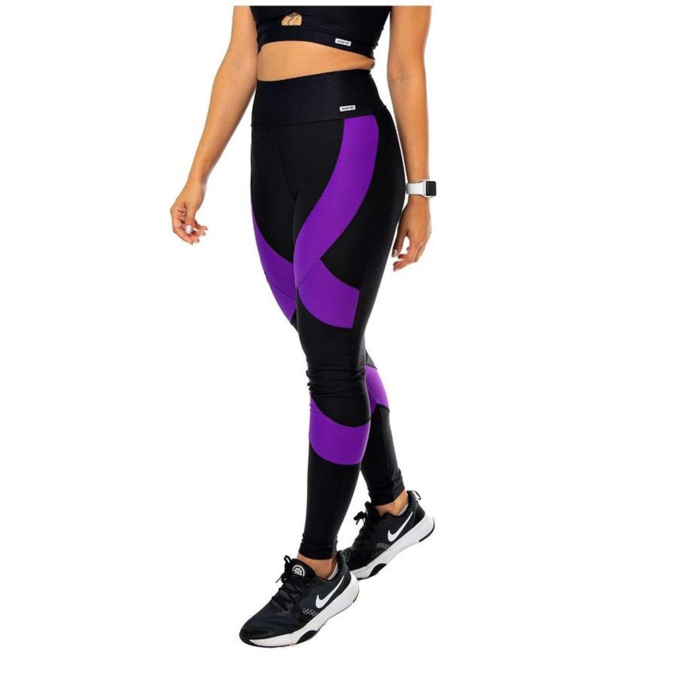 Calça Legging Hoopfit Cós Alto com Recortes - Feminina - Foto 4