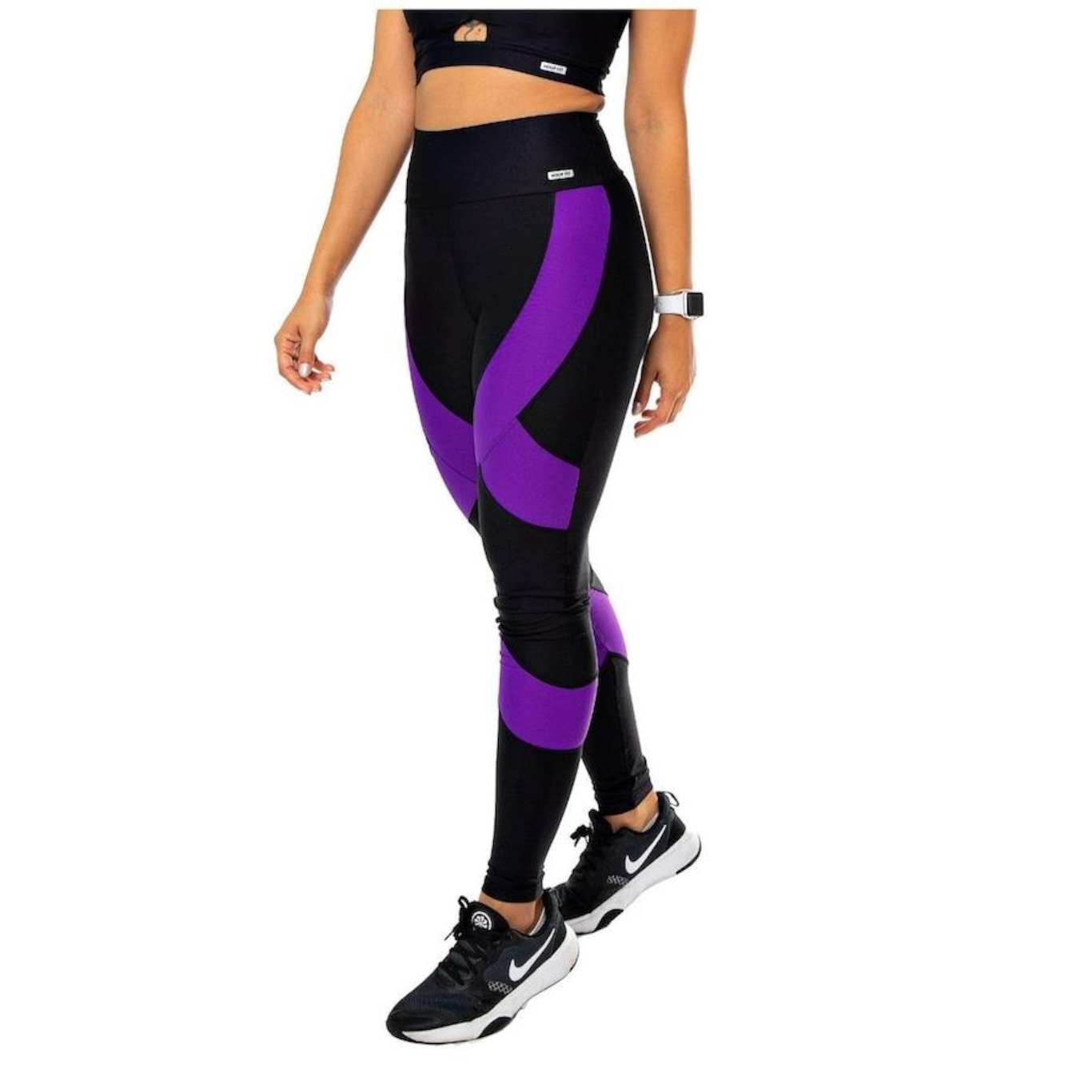 Calça Legging Hoopfit Cós Alto com Recortes - Feminina - Foto 4